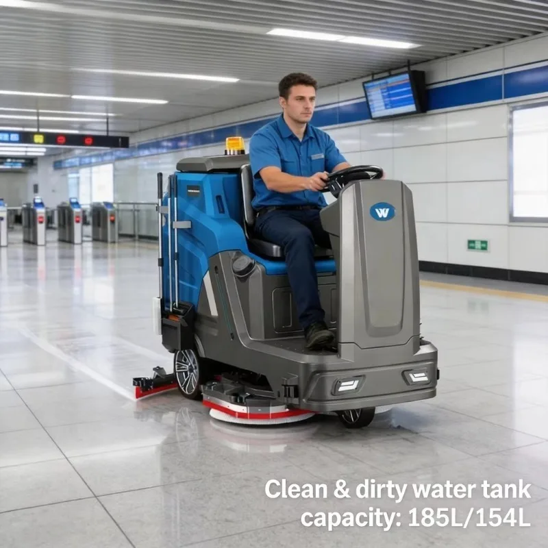 Airo Real-time Load Monitoring System Ride on Floor Scrubber Prevent Overload Operation Heavy Factory Floor Washer