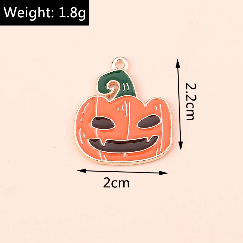 10 teile/los Mix Emaille Halloween Geist Kürbis Fledermaus Charms Anhänger für Schmuck Machen Frauen Mode Ohrringe Halsketten Handwerk Geschenk – Detail 22