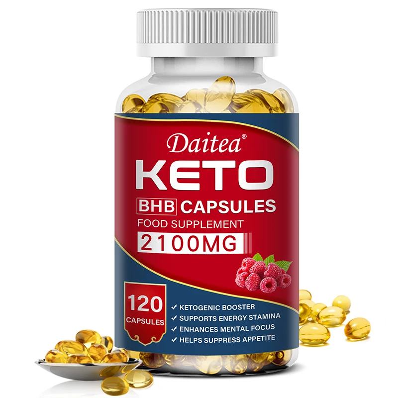 Daitea Keto BHB Capsules Help Digestion, Burn Fat, Control Appetite, Immunity, Control Weight, Detoxification, Concentration