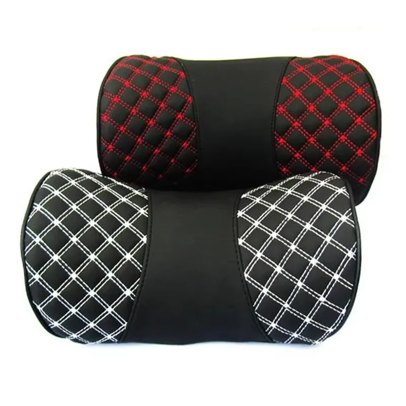 

Car Styling Red/White Line Car Headrest Red Wine Headrest series Car Auto Seat cover Head Neck Rest Cushion Headrest Pillow