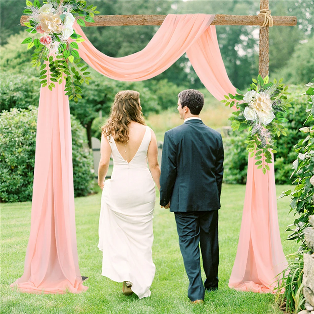 

Wedding Arch Artificial Flowers Kit Wedding Arch Draping Fabric Flower Swag Garlands Floral Arrangement Backdrop Decoration