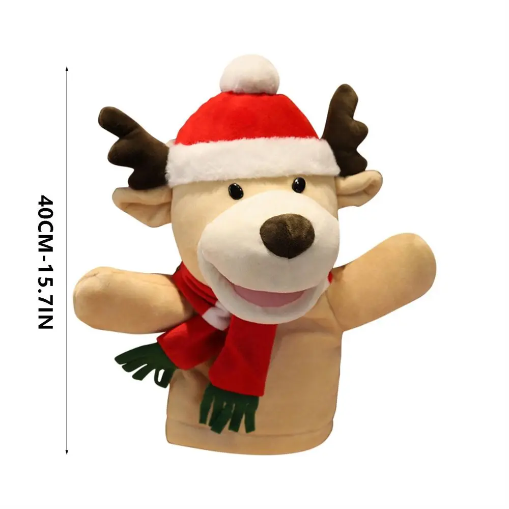 Puppet Kids Gift Christmas Gifts Hand Toy Fingers Puppets Santa Claus Elk Hand Puppet Animal Head Puppet Christmas Puppets