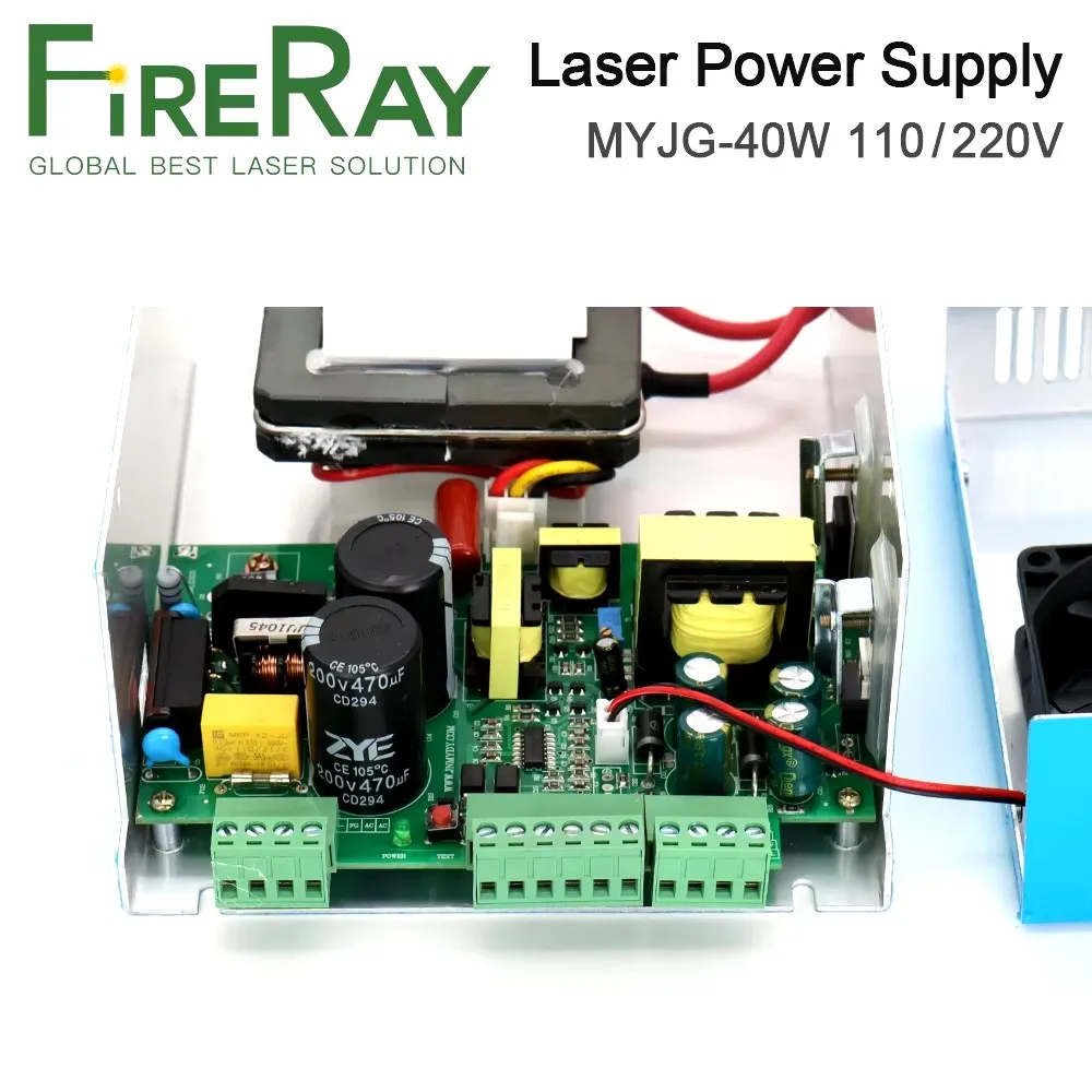 FireRay MYJG-40 CO2 Laser Power Supply 40W 110V/220V For CO2 Laser Tube High Voltage Engraving Cutting Machine