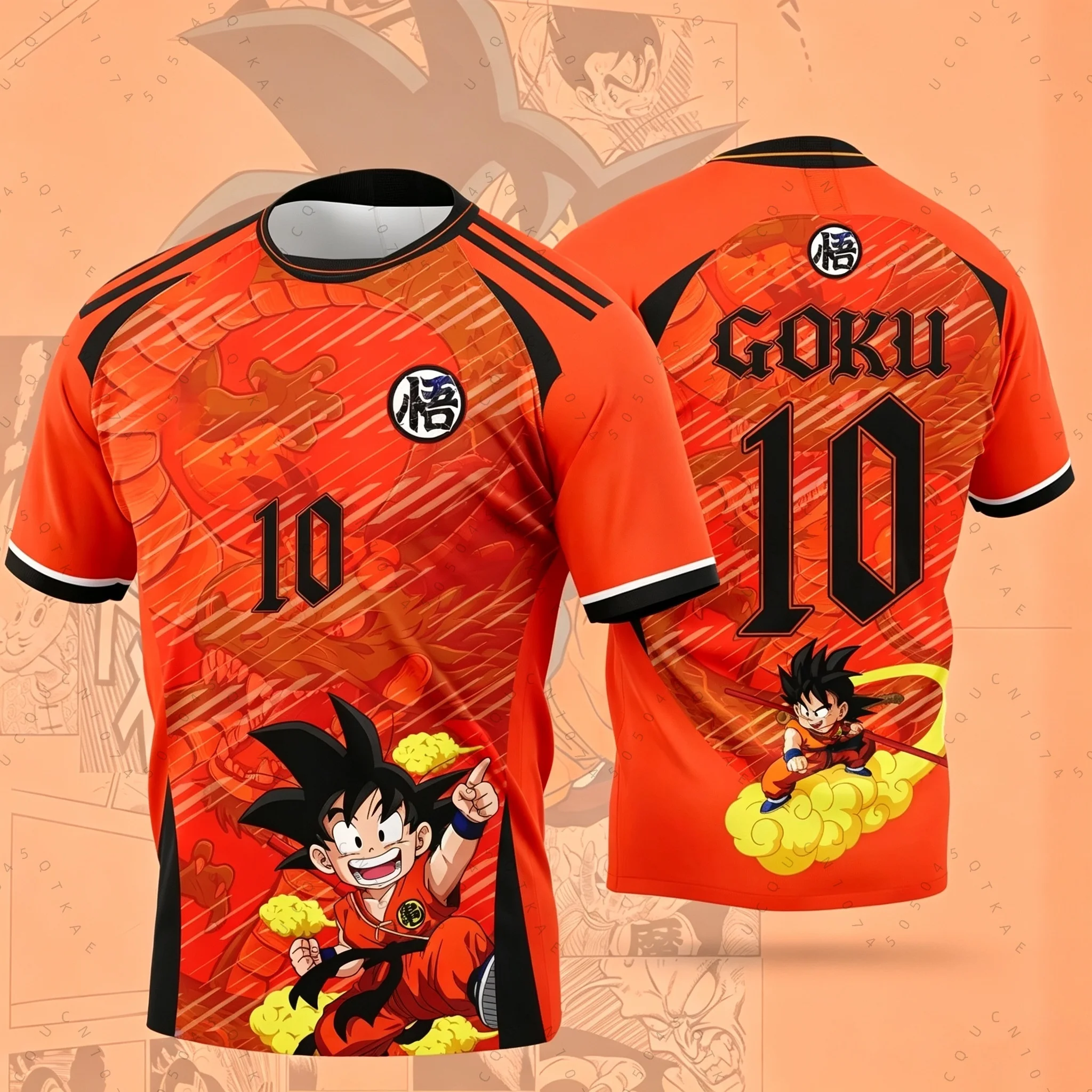 2026 Hot Selling Japanese Anime Dragon Ball Adult Children's Sports 3d Football Shirts Wukong Anime Men's And Women's T-Shirts