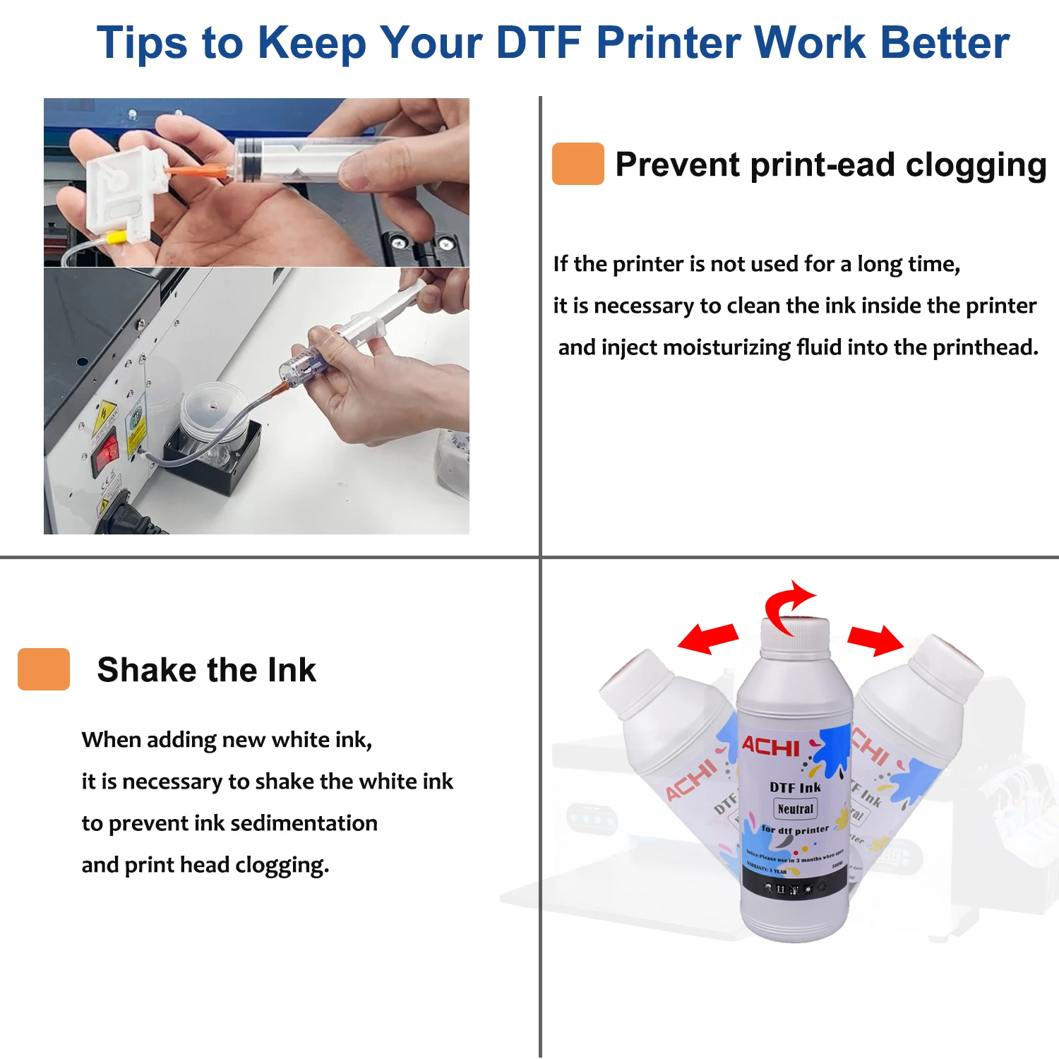 ACHI A3 DTF Printer L1800 Flatbed UV Water-cooled Printer with T-shirt Clamp for Bottle Glass Metal Wood Clothes Printing