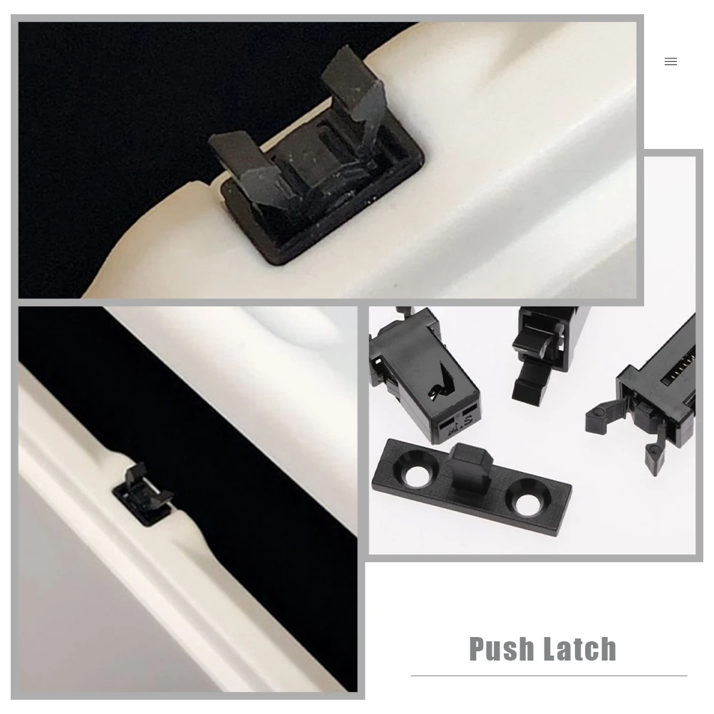 

24pcs Universal Trash Can Press-On Fastener Plastic Door Latch For Garbage Bin Cabinet Electrical Box Cover Self-Locking Push