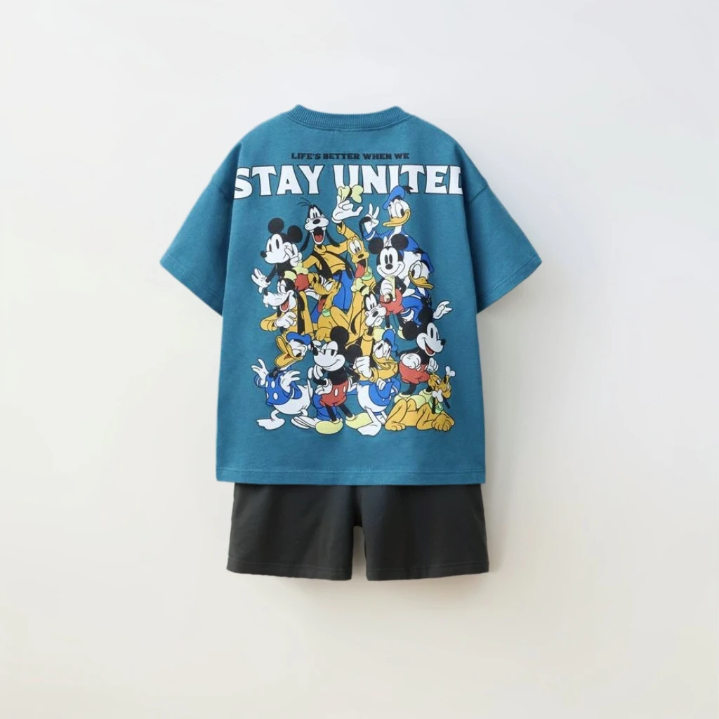 Children's Casual Colthes Printed Trendy Sets Kids's Loose Costume Two Piece Sets Summer New Boys And Girls Sport Clothing image 4