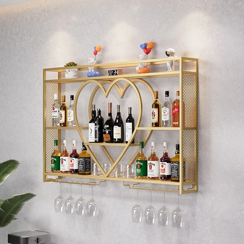 Küche Lagerung & Organisation Getränke Schrank Bar Möbel Moderne Luxus Wein Wand Regal Regale Wohnzimmer Spirituosen Halter Hause