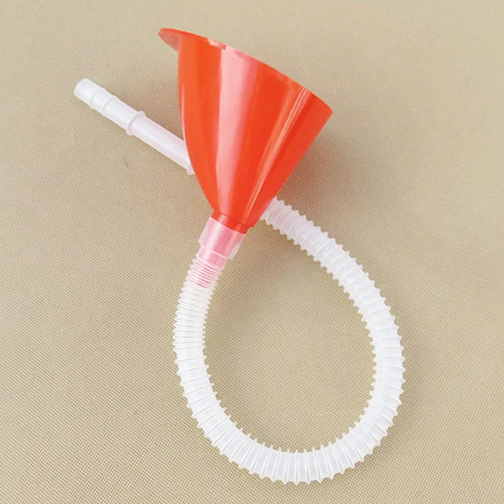 3 комплекта прочной прозрачной воронки с удлиненным угловым носиком для точной заливки, без разливов, идеально подходит для автомобильных жидкостей