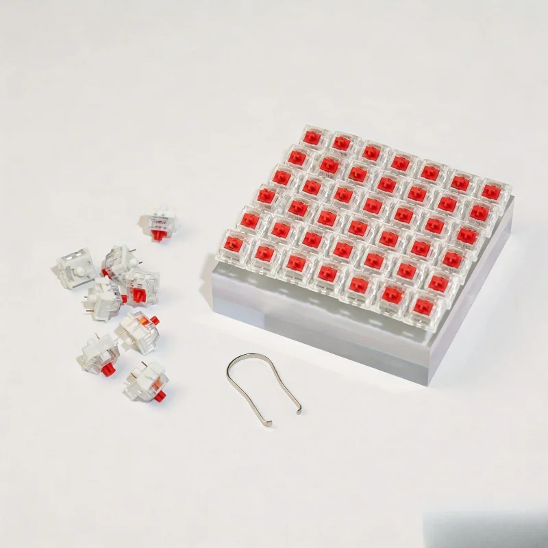 iTLY 30/50/100Pcs Red Switch Replacement with 1 Clip 3 PIN Mechanical Keyboard Switch, Clicky with Strong Tactile Feedback