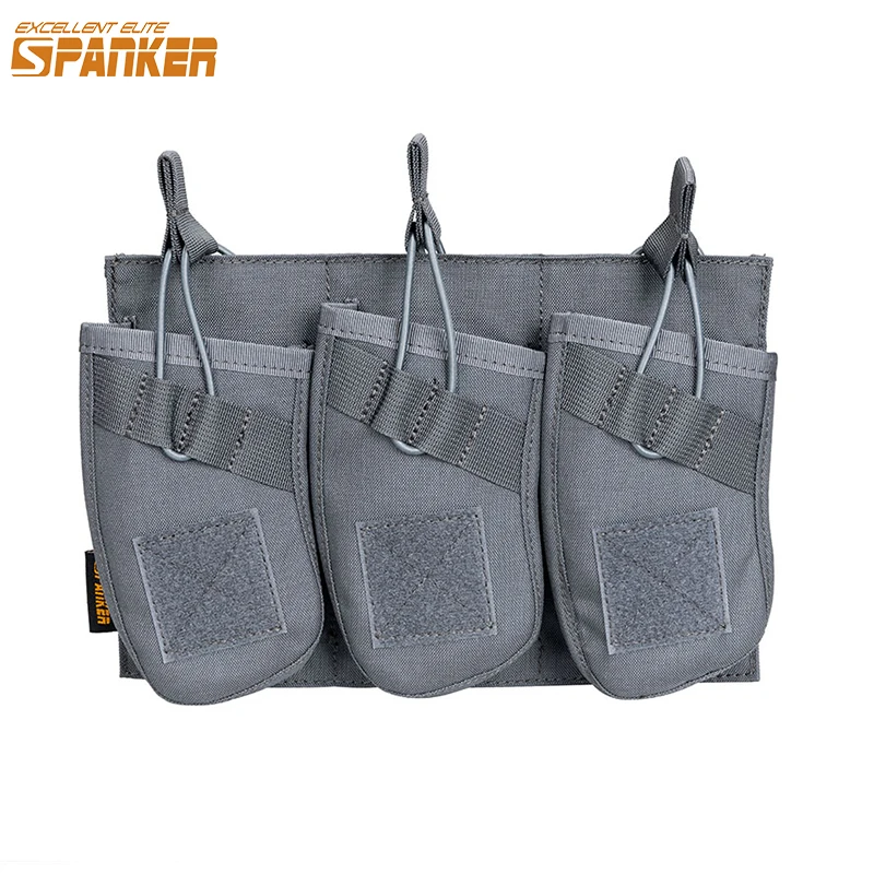 EXCELLENT ELITE SPANKER Tactical Triple Magazine Pouch AK Clips Hunting Mag Bag Molle Belt Mag Bag Magazine Pouch