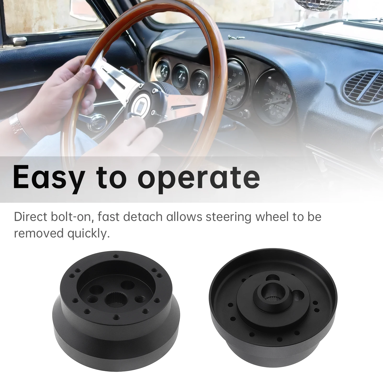 Universal 5 And 6 Hole Billet Steering Wheel Hub Adapter Aluminum Alloy Racing Steering Wheel Quick Release Hub Adapter