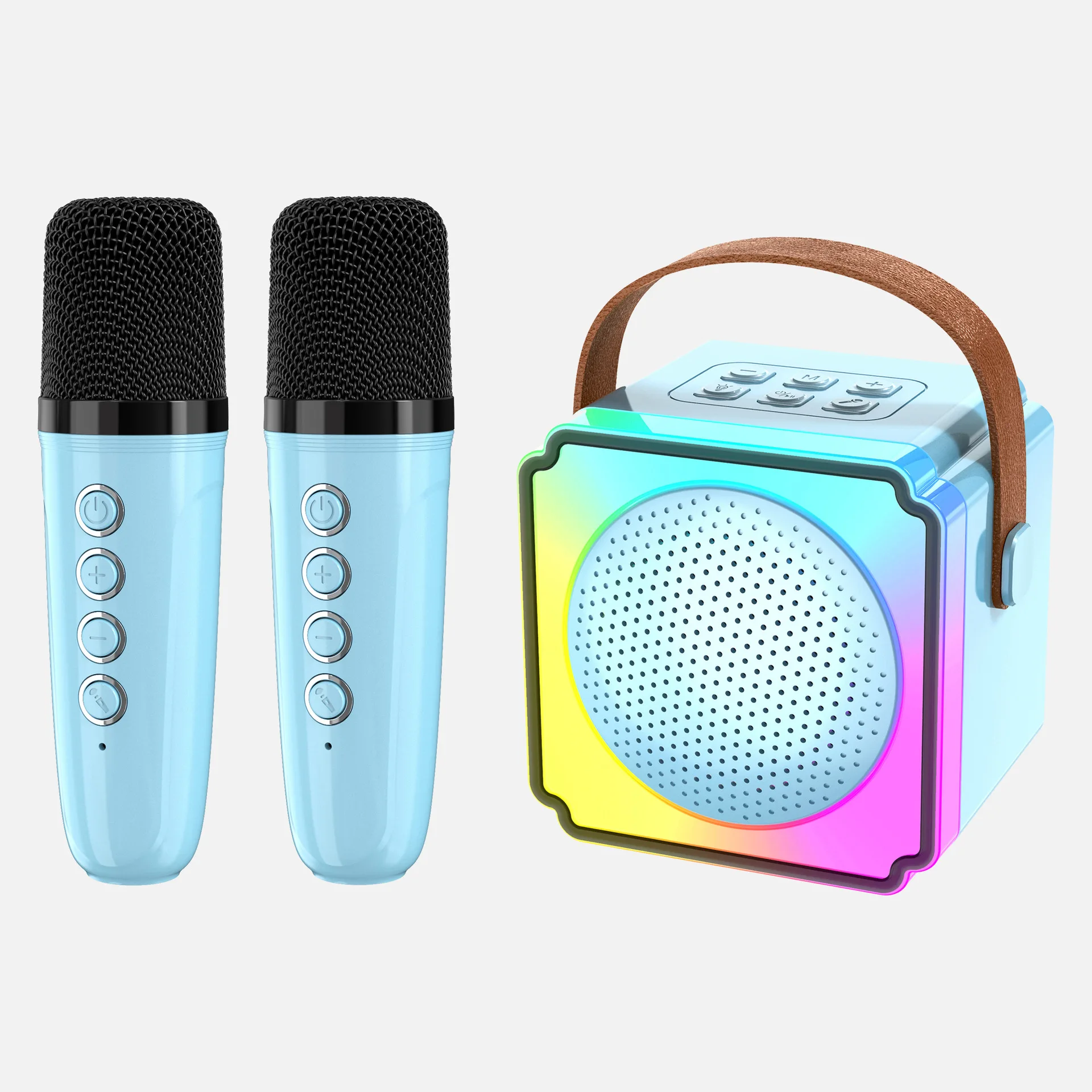 

Bluetooth speaker with microphone for children's toys, P8 speaker with colorful dual microphones