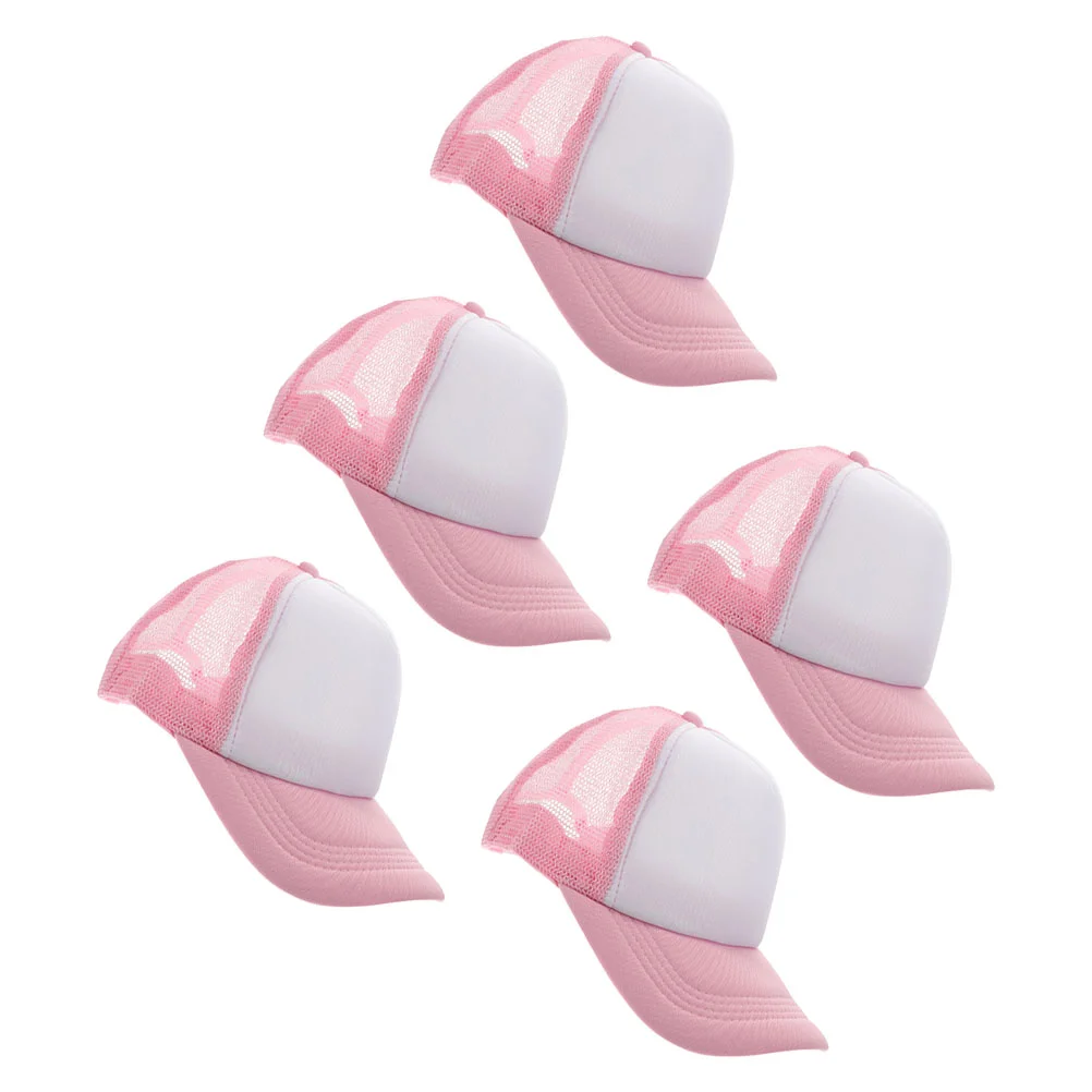 

5 Pcs Sublimated Baseball Cap DIY Caps Blank Heat Transfer Hats Mesh Sublimation