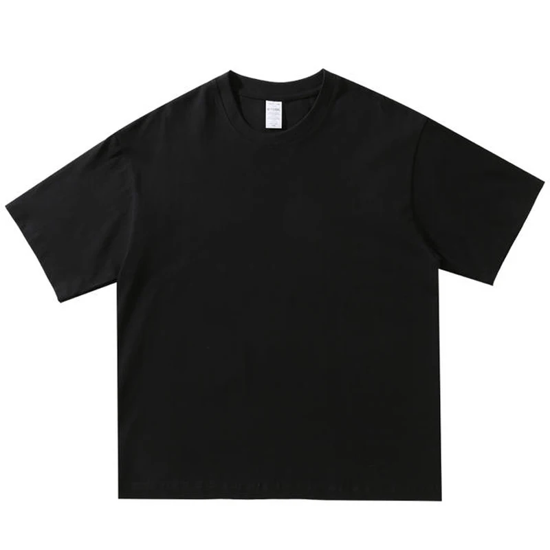 Summer Basic T Shirt Men,Heavyweight Pure Cotton Tops,Short Sleeve Crew Neck Tees,Harajuku Plain Clothing