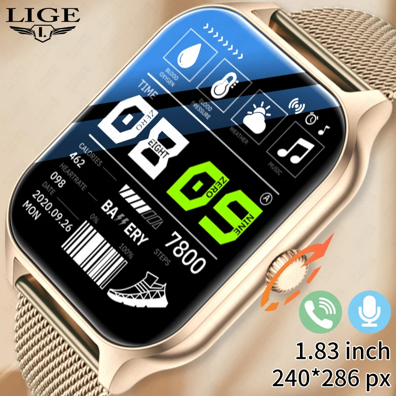 

2026 Smart Watch Android IOS Phone 1.83 Inch Color Screen Bluetooth Answer Call Fitness Watches Tracker Smartwatch For Men Women