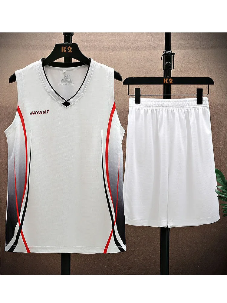 Men's Breathable Sweat Absorbent Basketball Sport Suit Summer Competition Jersey New Multi-Color Ball Uniform One Set view 5