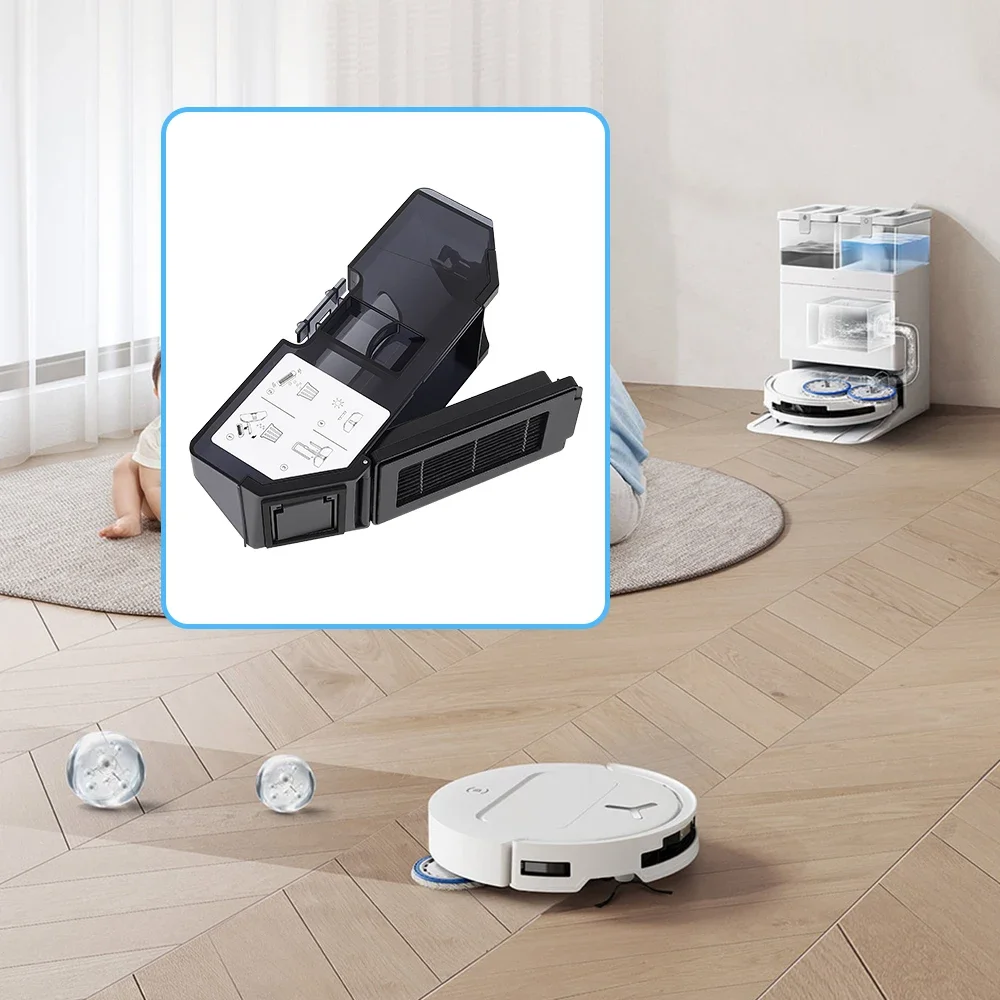 ملحق صندوق جمع الغبار لـ Ecovacs Deebot T50 Pro/T50 Pro Omni/T50 Omni/T50 Max PRO OMNI صندوق غبار مستهلك