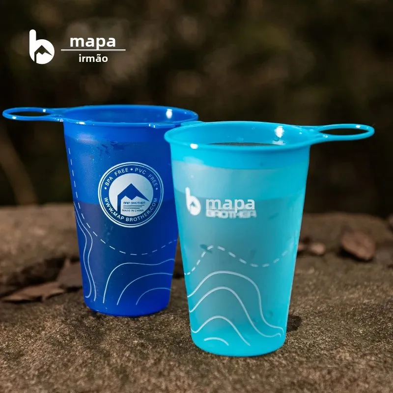 Mapa irmão 200ml dobrável balão macio tpu squeeze esporte ao ar livre correndo garrafa de água para correr caminhadas ciclismo escalada durável