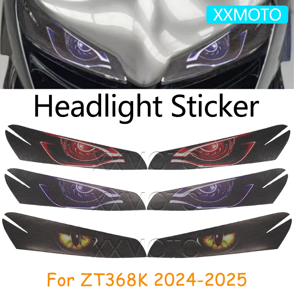 

For Zontes ZT 368K 236 K ZT368K 2024 2025 Motorcycle Headlight Stickers Protection Decal Decoration Fairing Headlamp Stickers