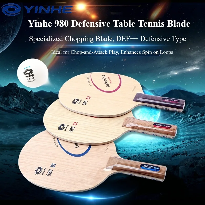 yinhe-980-d1-d2-d3-table-tennis-blade-chopping-5-ply-all-wood-defensive-chopping-ping-pong-paddle-fl-st-table-tennis-racket