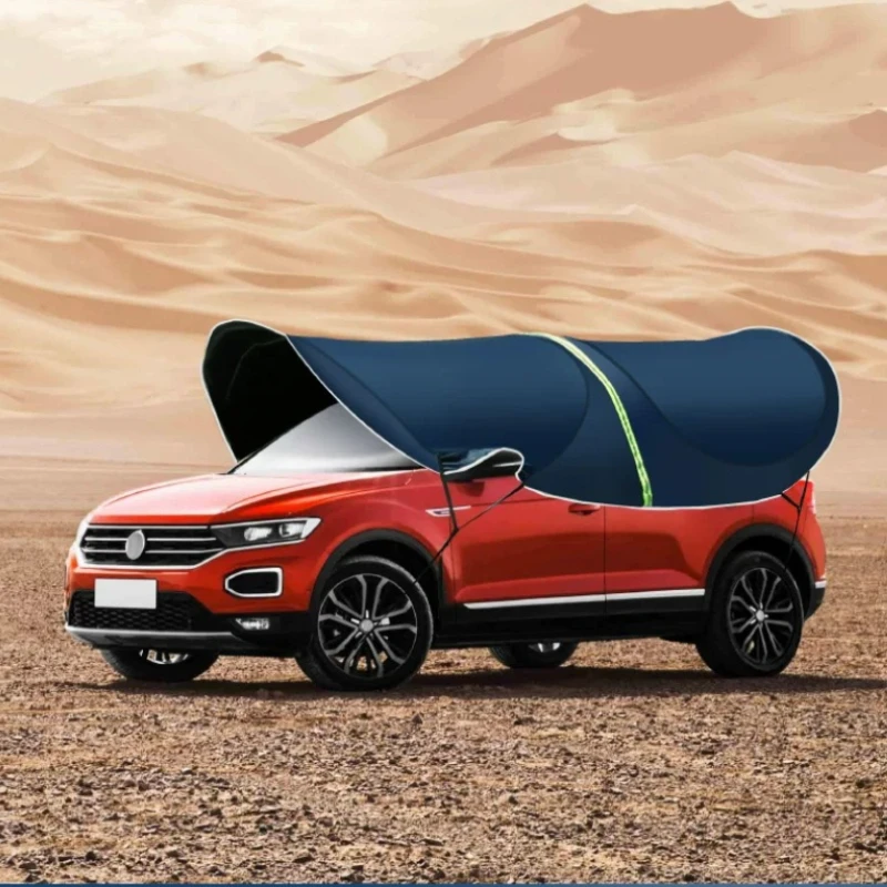 Portable Car Sun Shade Canopy, Folding UV Protection Vehicle Cover for Parking, Heat Insulation Car Tent for Outdoor Parking