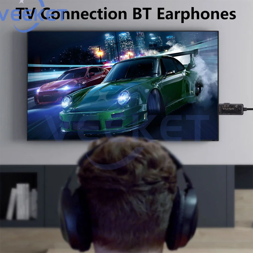 AUX Adapter USB Bluetooth 5.0 Transmitter Receiver Wireless Audio Adapter Bluetooth for TV PC Headphones Speakers Car