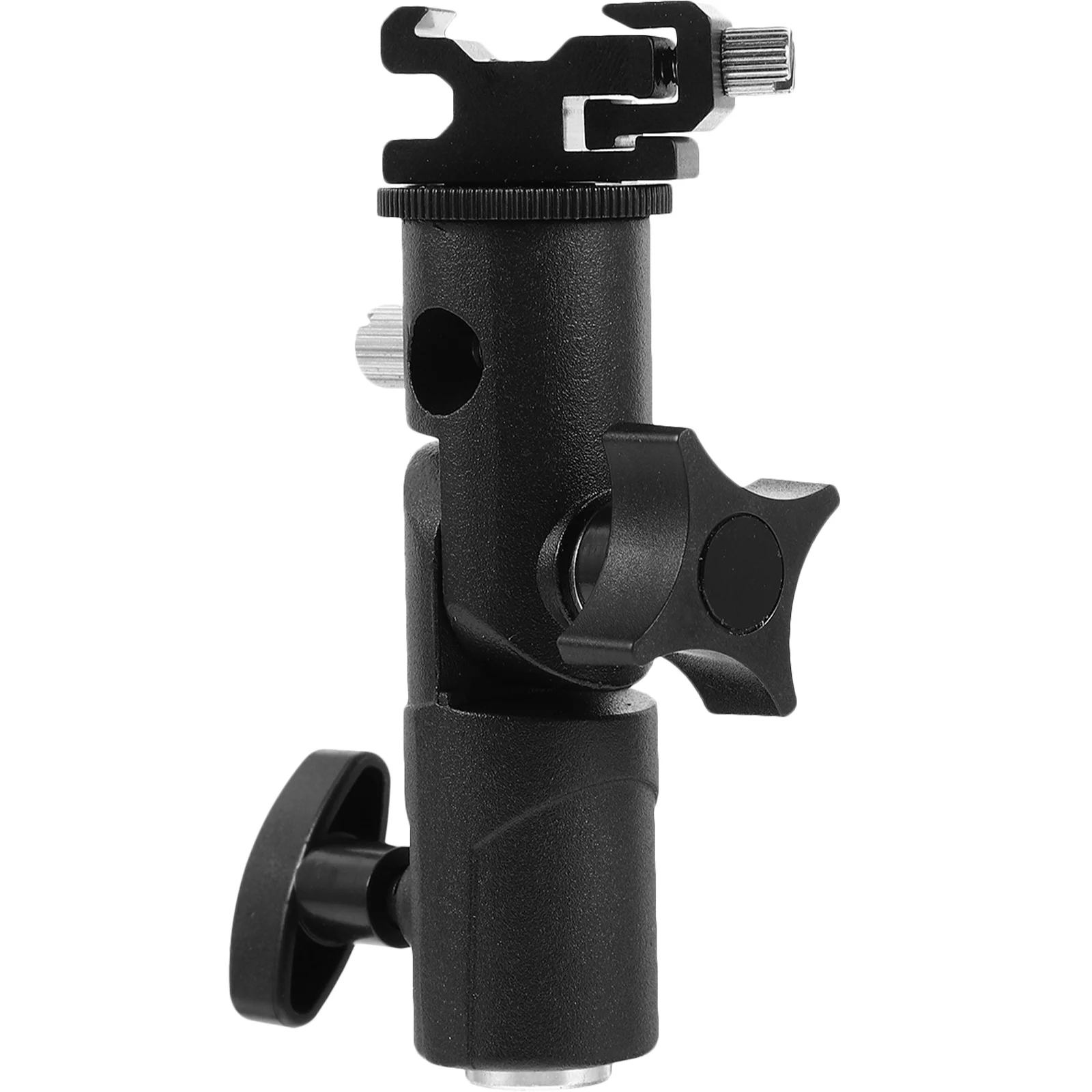 

Flash Bracket 1/4" 3/8" Socket Adjustable 180° Vertical 360° Horizontal Top Hot Shoe Clip Dslr Camera E Type