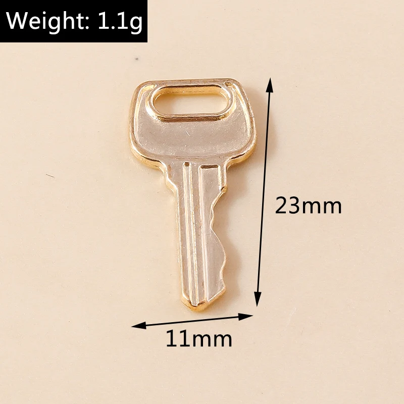 Leslie 20 Stück Gold Silber Farbe Vorhängeschloss Schlüssel Charm Anhänger Schmuck Zubehör Retro Schlüssel Charms DIY handgemachte Schmuckherstellung Handwerk – Detail 7