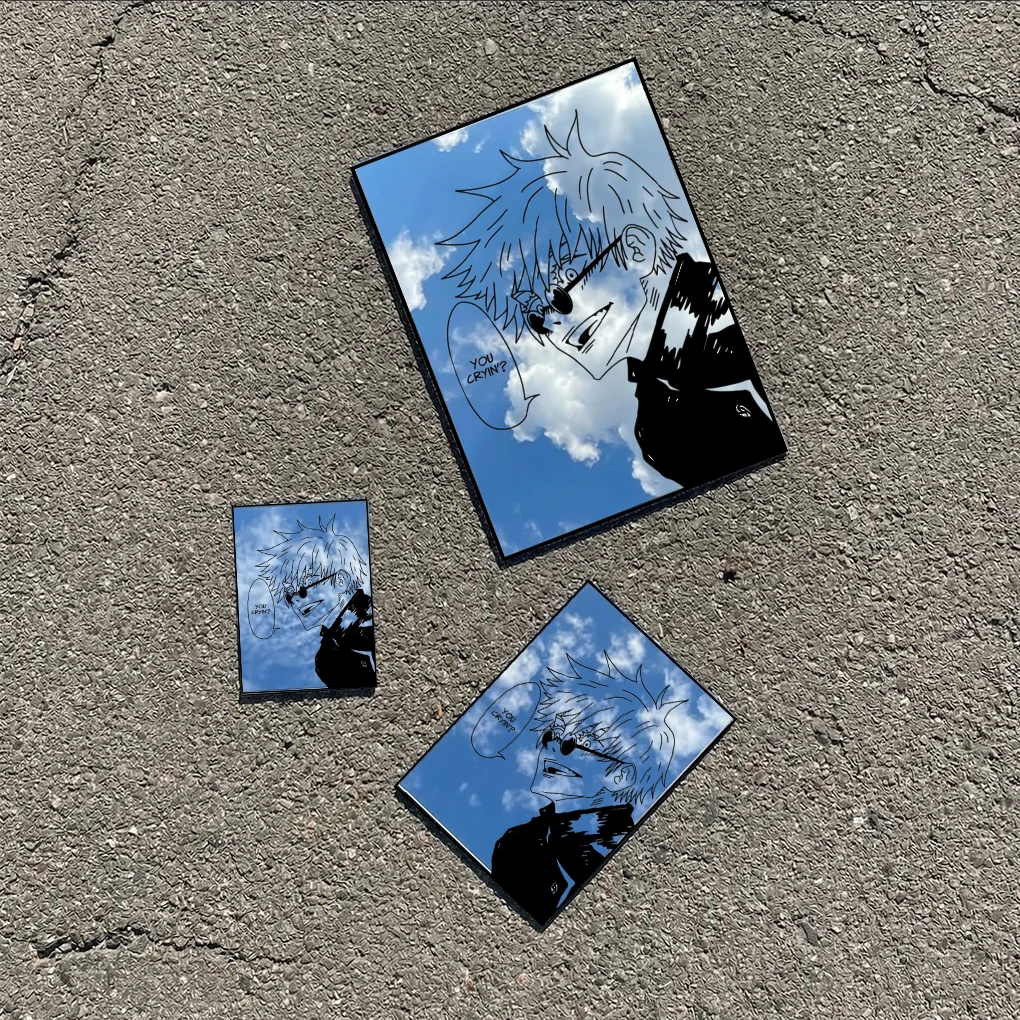 Custom Design Anime Mirror Vintage  Wall Art Gaming Room Decor Gift for Fans and Collectors