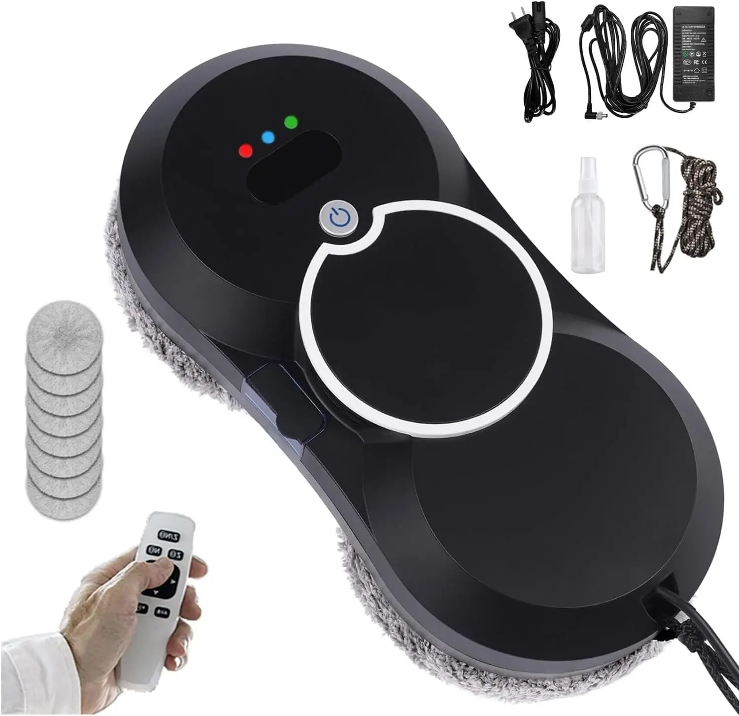 Smart Water‑Spray Electric Window Cleaning Robot, Vacuum Cleaner for Indoor & Outdoor Glass Washing
