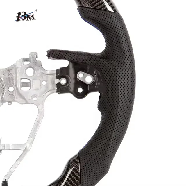BM 100% ألياف الكربون الحقيقية مصباح ليد لتويوتا كورولا RAV4 كراون كامري يارس أوريس مخصص الرياضة عجلات القيادة ملحق جديد