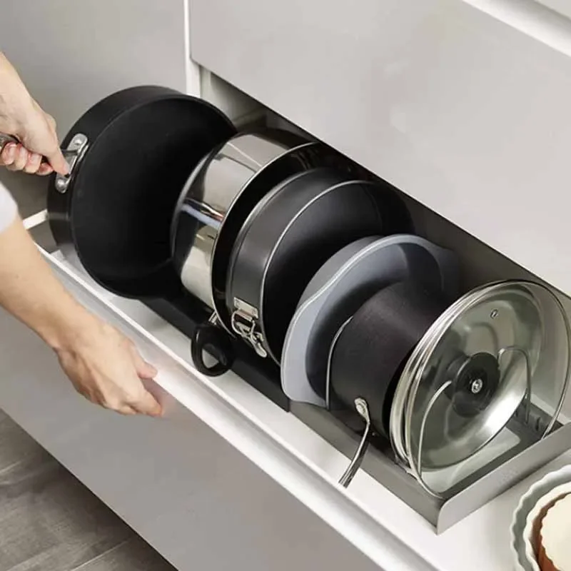 

Accessories Pot Rack Pot Pan Kitchen Organizer For Cabinet Kitchen Holder Pans Pots Lid Organizer Rack Pot lid organizer