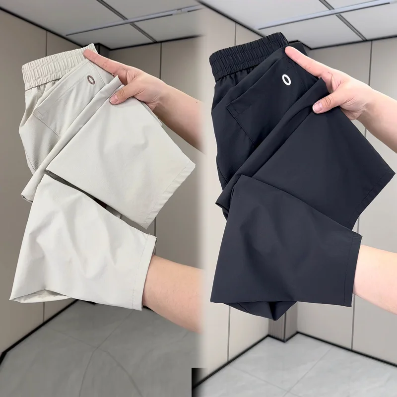 New 2025 Quick Drying Casual Pants Women Summer Slim Straight Leg Pants Thin Style Haren Pants Ladies Casual Trouser Female