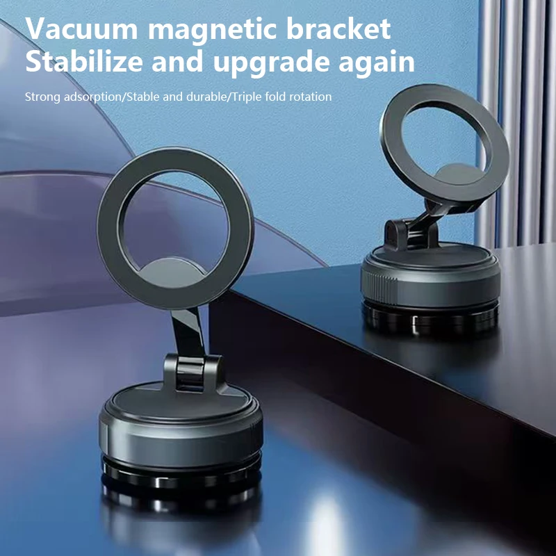 

Upgraded 360° Adjustable Foldable Bracket Vacuum Suction Magnetic Phone Holder Telescopic Hand-free Suction Cup Car Phone Holder