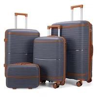 4-Piece Luggage Set Large Capacity Spinner Wheel Suitcase Carry On New Travel Baggage – view 1