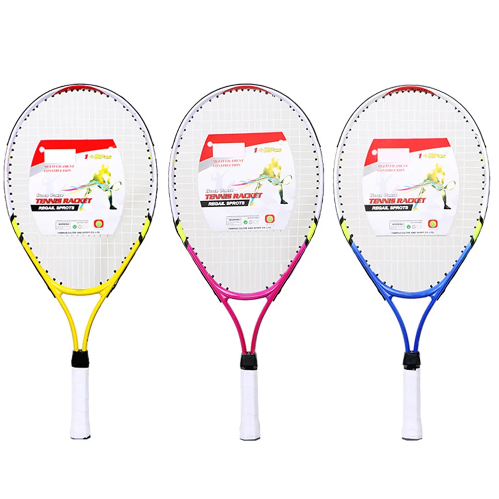 

1Set Alloy Tennis Racket Junior Blue Durable Nylon Line with Oxford Storage Bag Outdoor Sports Alloy Tennis Racket