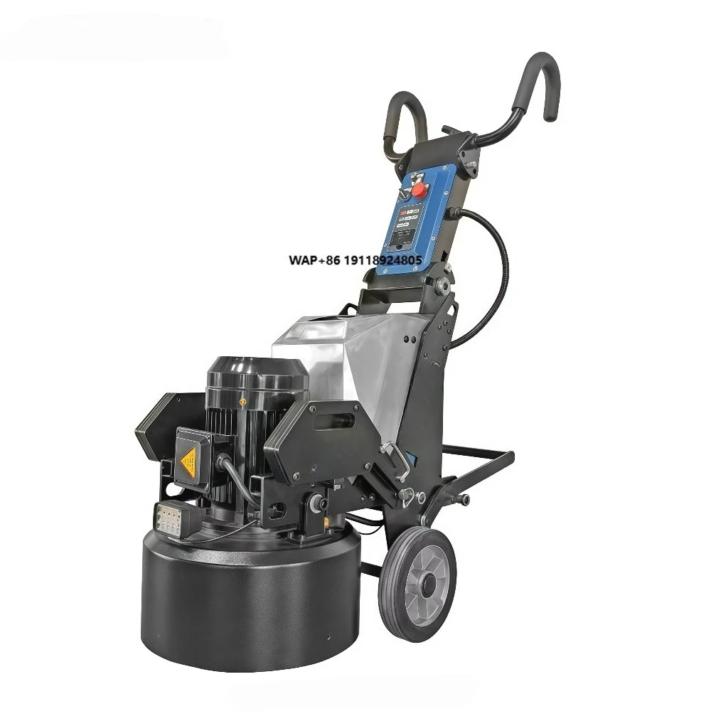 Hand-Push Portable Concrete Grinder, 4W High Efficiency Floor Grinder for Epoxy & Polished Concrete Floors