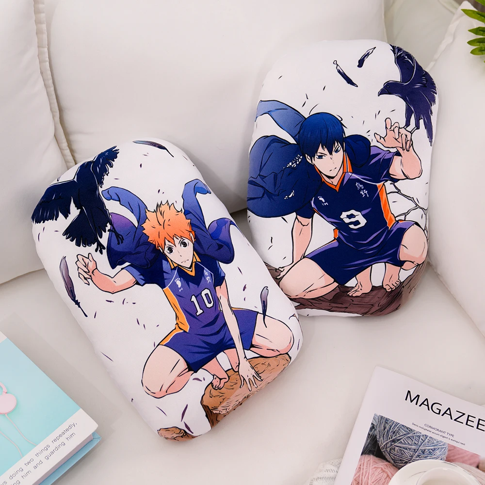 Haikyuu!! Anime Q Version Plushies Pillow Hinata Shoyo Tobio Kageyama Kozume Kenma Oikawa Tooru Barefoot Handle Plush Toy Gifts