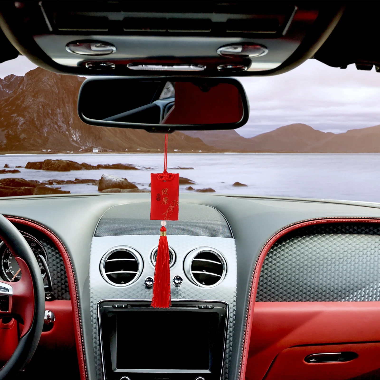 

Chinese Style Sachet Bag Red Handmade Blessed Pouch For Wall Decor Aromatic Storage Container Dried Plant Holder Home