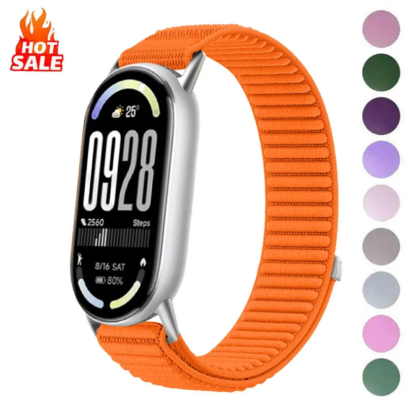 

Нейлоновый ремешок для Mi Band 10 9 8, ремешок для Xiaomi Smart Band 8, ремешок Miband 8 9 10 Correa, сменные аксессуары