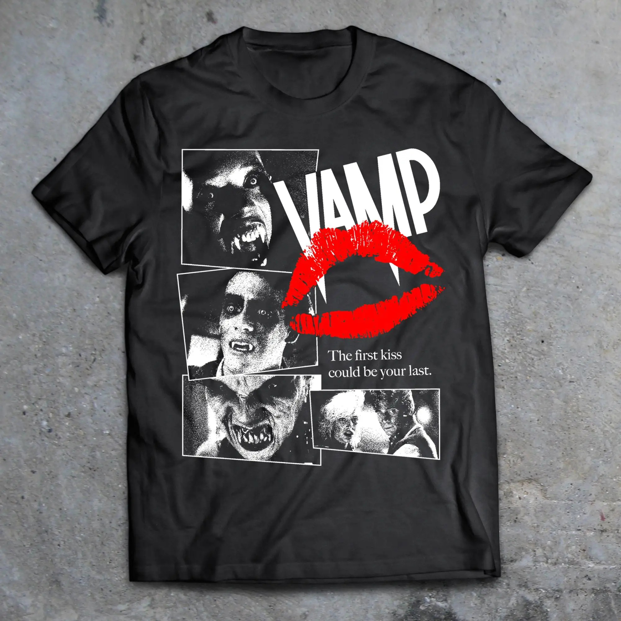 Camiseta de Terror Vamp 1986, Camiseta de Terror dos Anos 80, Grace Jones, Lost Boys, Fright Night, Weird Science, Creepshow