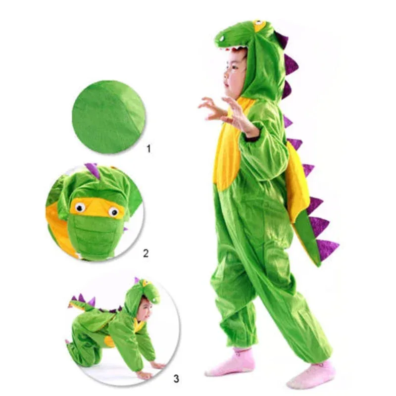Disfraces de dinosaurio de Halloween para niños, mono de fiesta de Carnaval, Animal adulto, terciopelo, regalo para el Día de los niños, 100-145CM