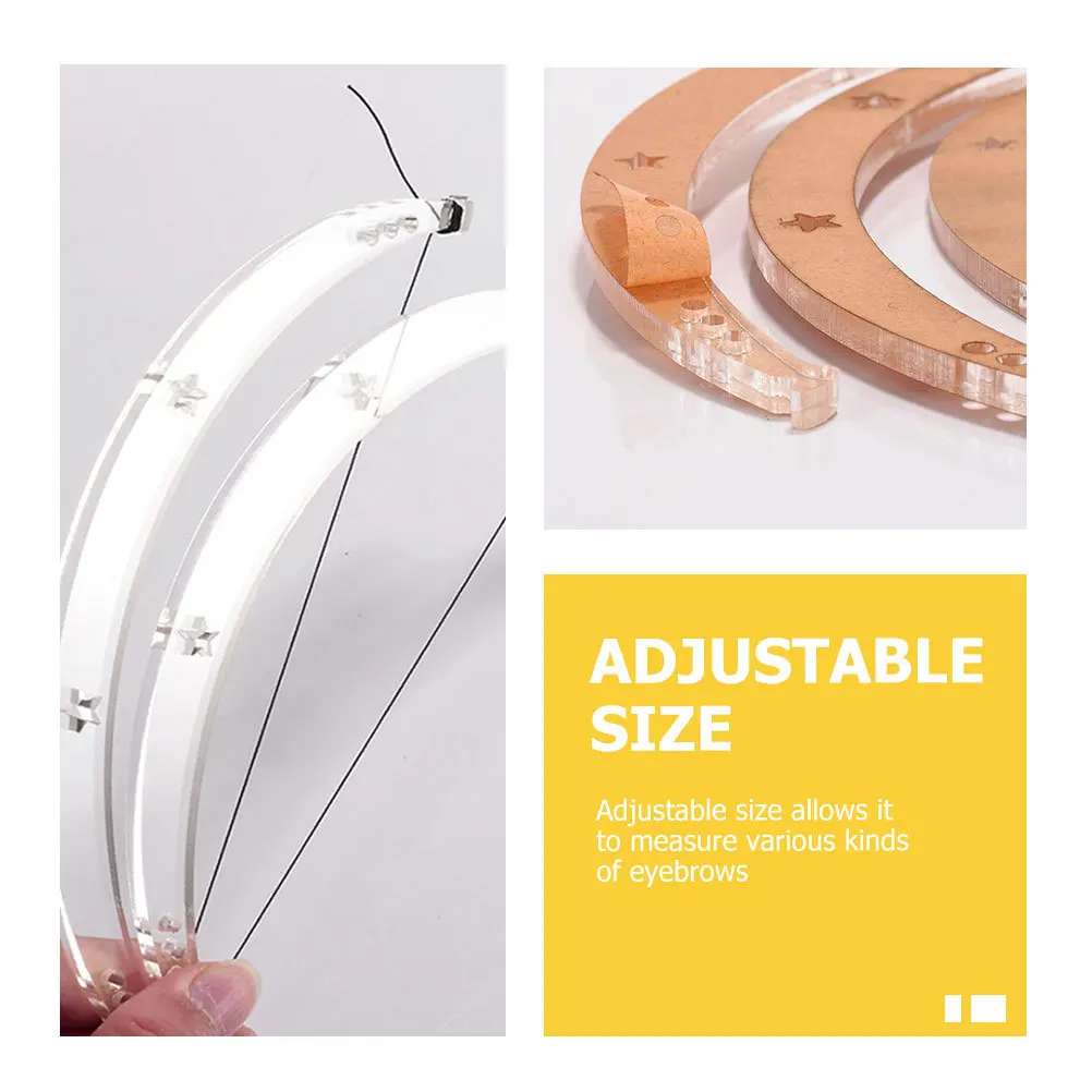 

1 комплект, набор для формирования бровей, линейка для бровей, точные симметричные брови, регулируемый размер, дизайн уровня, измерительный инструмент, измерительный инструмент