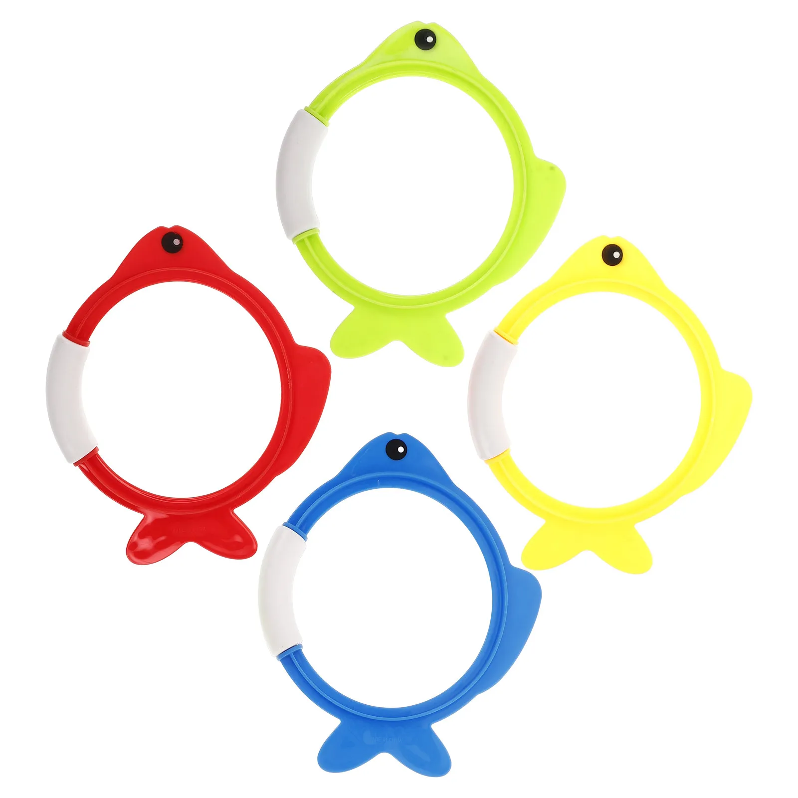 

4Pcs Pool Dive Rings Colorful Plastic Swimming Pool Sinking Game Kids Diving Rings Beach Party Supplies Summer Fun