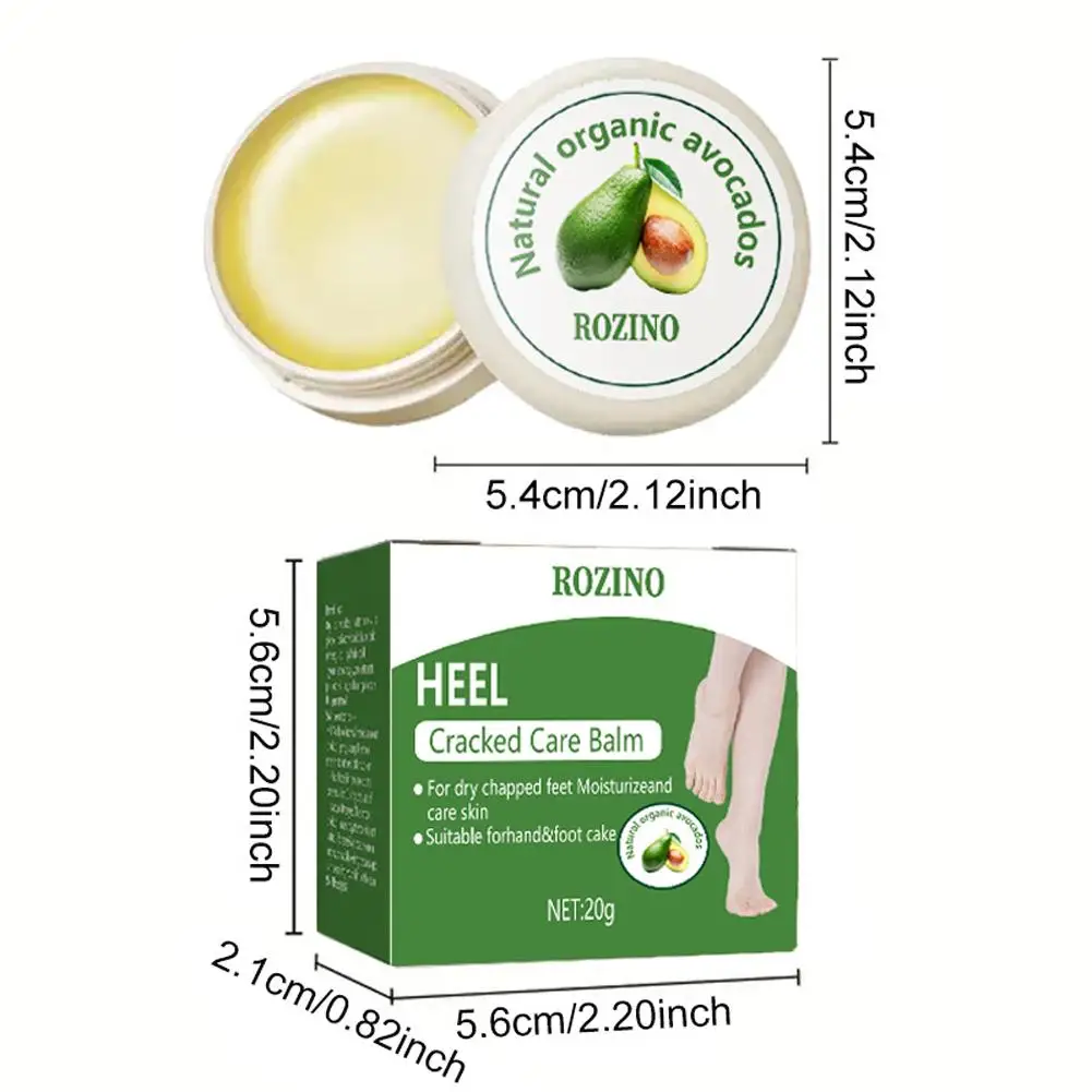 Creme Hidratante para Pés Abacate, Loção Melhor Removedor de Calos Enriquecido, Hidrata a Pele Grossa e Seca, 2pcs