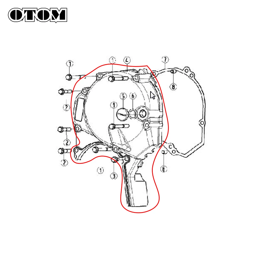 OTOM DT230 MT250 Motorcycle Ignition Cover Engine Crankcase Magneto Cover For YAMAHA DT230 Loncin MT250 GPX TSE250R Accessories