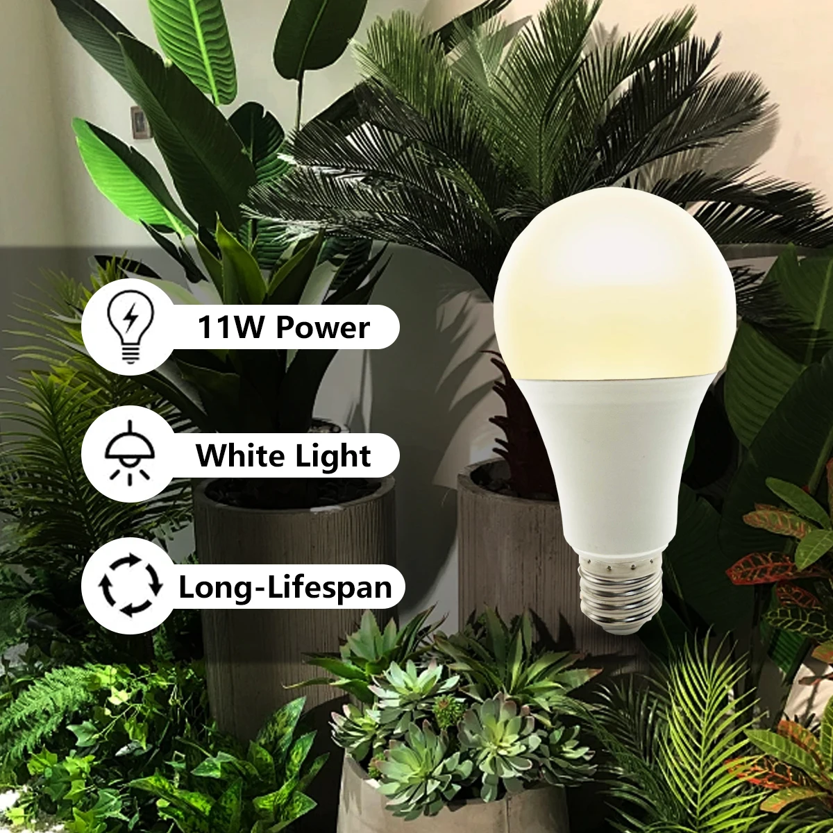 2/4 قطعة LED تنمو ضوء A70 11 واط لمبة ، لمبات إضاءة النباتات الطيف الكامل تنمو لمبة للنباتات الداخلية ، بدء البذور