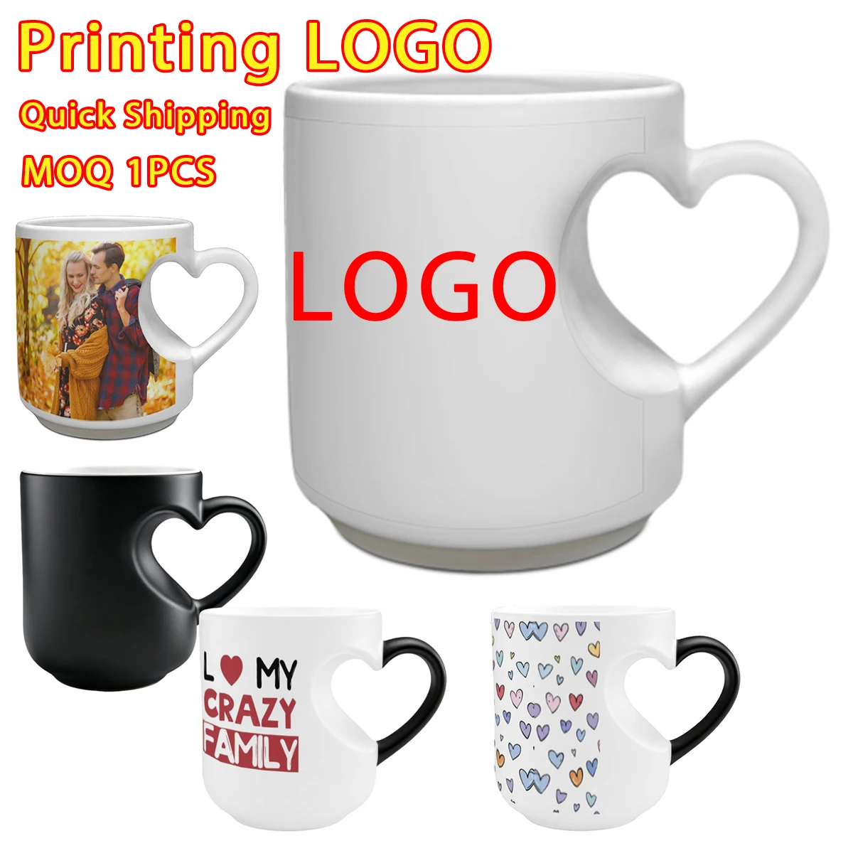 DIY Customized 11oz Water Bottle Cup Personalized Creativity Gift Ceramic Mug Print LOGO Photo Text for Daily Use Valentine Days