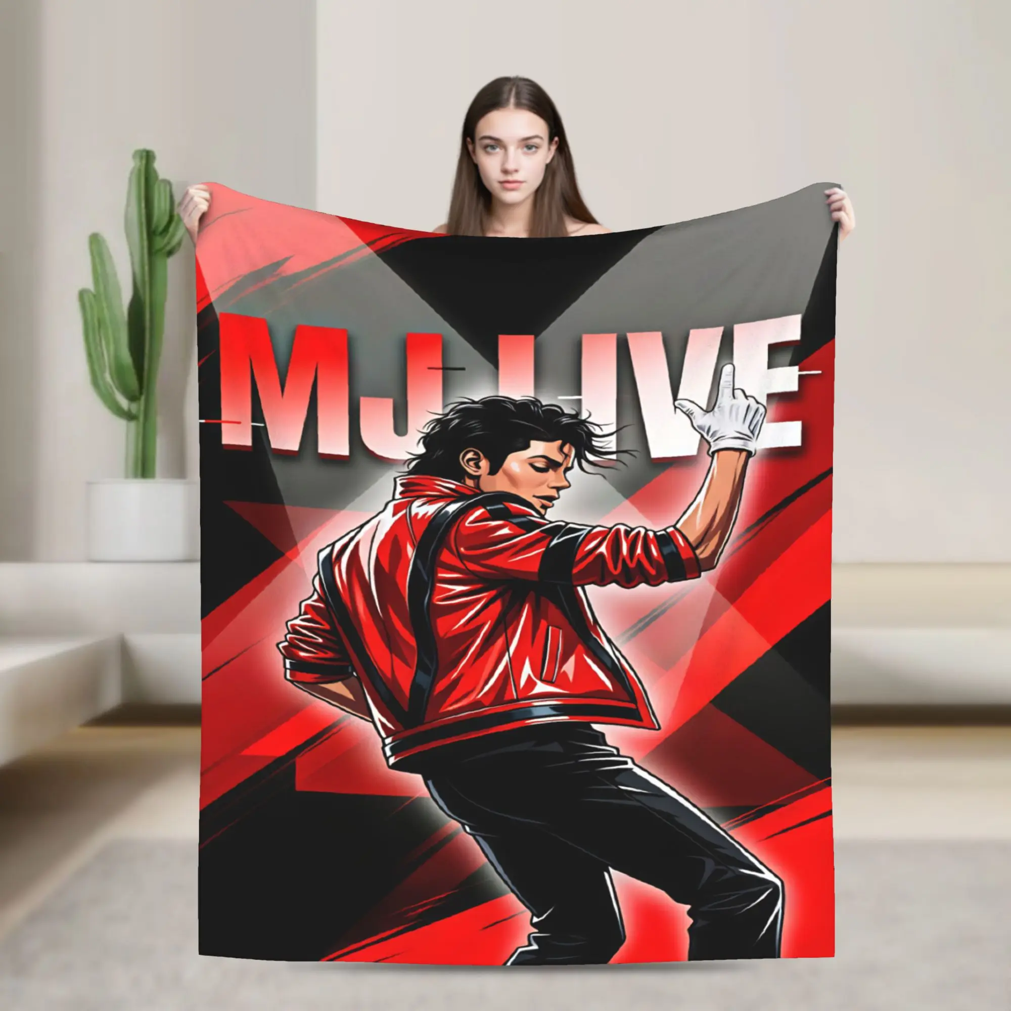 Michael Jackson Blanket  Camping Flannel Throw Blanket For Home Decor Soft Warm Custom DIY Quality Bedspread Birthday Present
